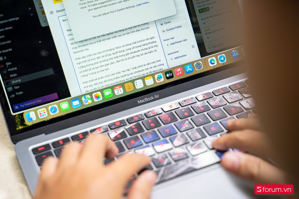 Bàn phím Magic Keyboard trên MacBook Air M1
