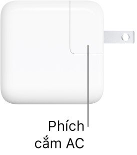 Bộ tiếp hợp nguồn USB-C 30W chính hãng Apple, phụ kiện sạc MacBook Air thiết yếu.