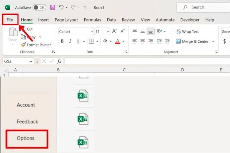 Bước 1 thực hiện chuyển dấu phẩy thành dấu chấm trong Excel 2019