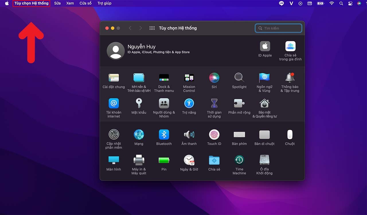 Cài đặt hệ thống trên MacBook sau khi reset
