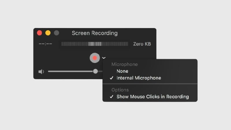 Cài đặt Microphone và các tùy chọn khác khi ghi màn hình Macbook