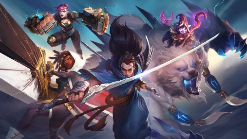 Cảnh chiến đấu trong Liên Minh Huyền Thoại, một game MOBA cực kỳ nổi tiếng trên toàn thế giới.