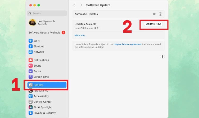 Cập nhật hệ điều hành macOS khắc phục lỗi Touch Bar MacBook