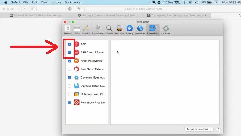 Chặn các đề nghị của Adblock Plus (ABP)
