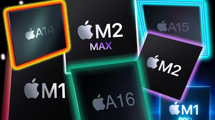 Chip Apple Silicon, với thiết kế hiện đại và gọn gàng, thể hiện sức mạnh xử lý ấn tượng của các dòng MacBook mới