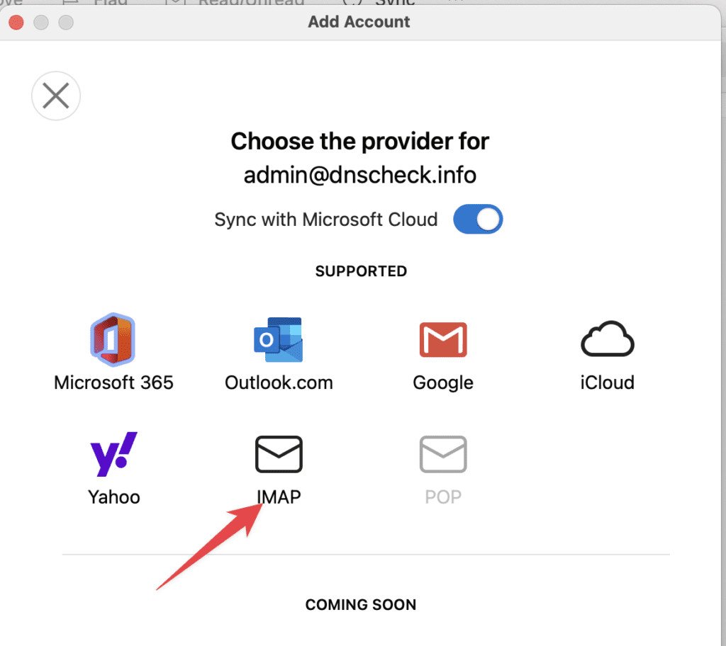Chọn giao thức IMAP hoặc POP khi cài đặt Outlook