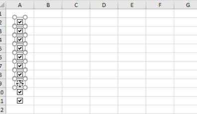 Chọn nhiều hộp kiểm để xóa trong Excel Macbook