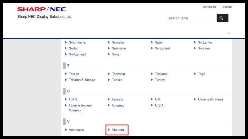 Chọn quốc gia Việt Nam để tải phần mềm