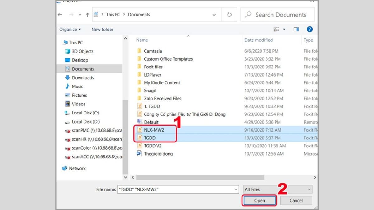 Cửa sổ chọn file PowerPoint để gửi qua Zalo trên MacBook
