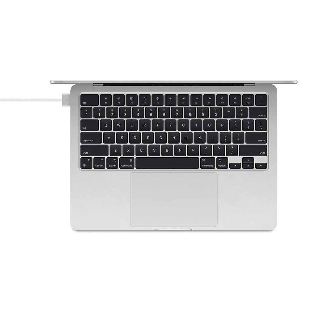 Dây sạc MagSafe 3 màu Silver cho MacBook Air M2, hiển thị rõ đầu kết nối