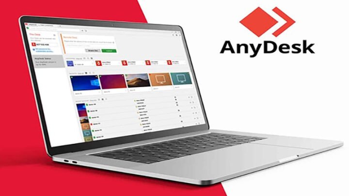 Giao diện chính của phần mềm AnyDesk đang hoạt động trên MacBook