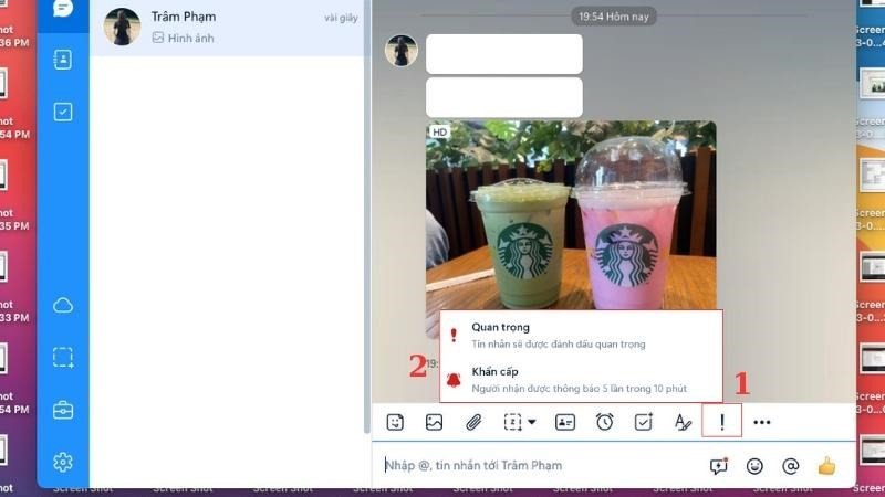 Gửi tin nhắn khẩn cấp trên Zalo MacBook để đảm bảo nhận được thông báo