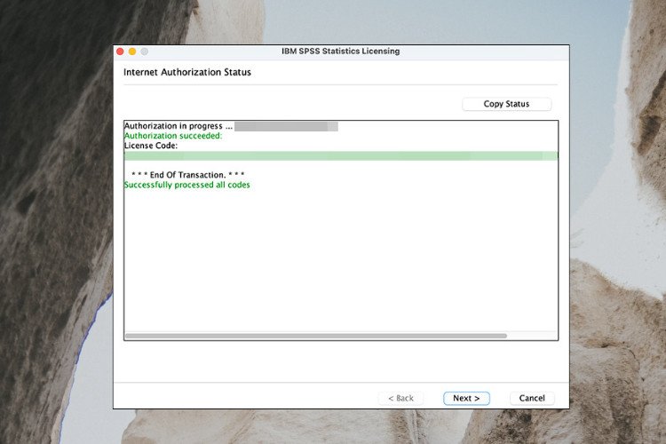 Hiển thị danh sách các giấy phép đã kích hoạt cho phần mềm SPSS