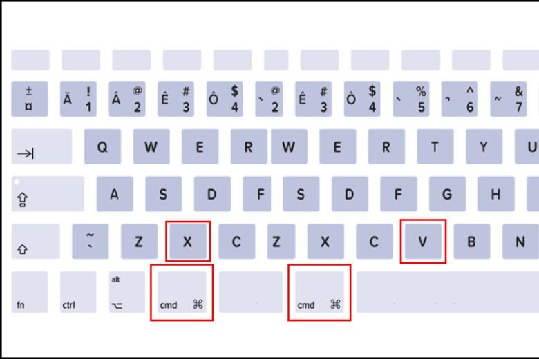 Hình ảnh minh họa thao tác di chuyển tệp tin trong Finder trên MacBook