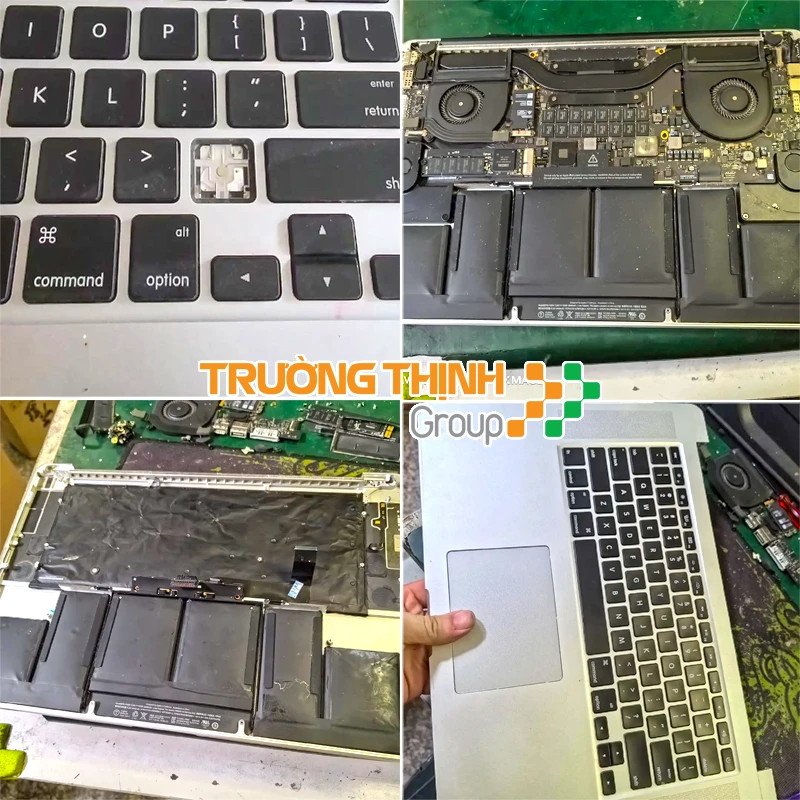 Hoàn thiện lắp mainboard, quạt tản nhiệt và nắp lưng sau khi thay bàn phím MacBook