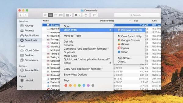 Hướng dẫn mở file PDF bằng Preview để chỉnh sửa trên MacBook