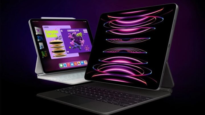 iPad Pro với bàn phím Magic Keyboard, minh họa tính linh hoạt của máy tính bảng Apple