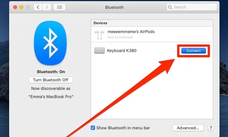 Kết nối bàn phím không dây với Macbook qua Bluetooth