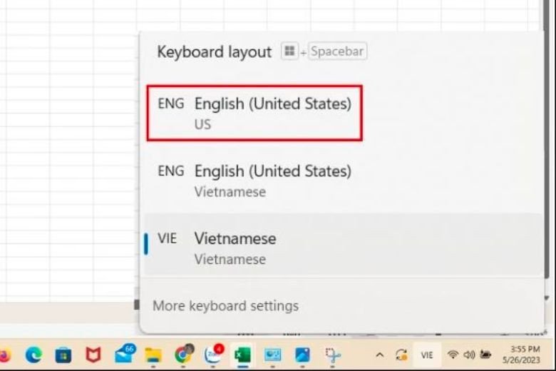 Khắc phục lỗi gõ dấu phẩy thành dấu chấm bằng cách đổi chế độ bàn phím