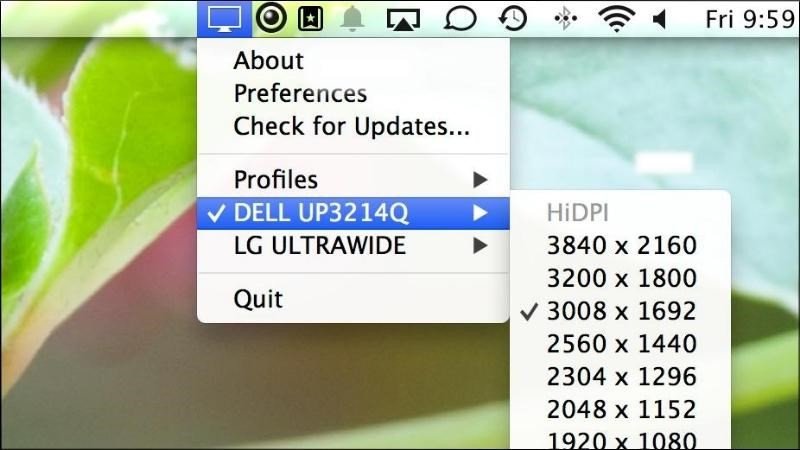 Kiểm tra màn hình thông qua phần mềm QuickRes để xác định tần số quét và độ phân giải