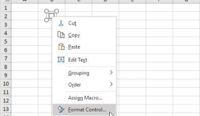 Liên kết hộp kiểm checkbox với ô dữ liệu trong Excel Macbook