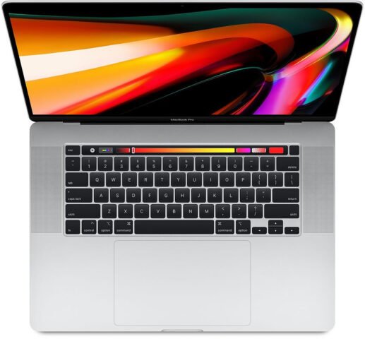 MacBook Pro 16 inch 2019 màu bạc với bàn phím Magic Keyboard