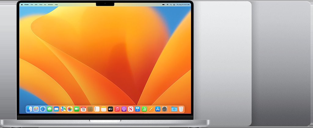 MacBook Pro 16 inch đời 2023 với các màu bạc và xám không gian, là một mẫu máy phổ biến cần biết cách kiểm tra số serial MacBook Pro để xác định thông số.