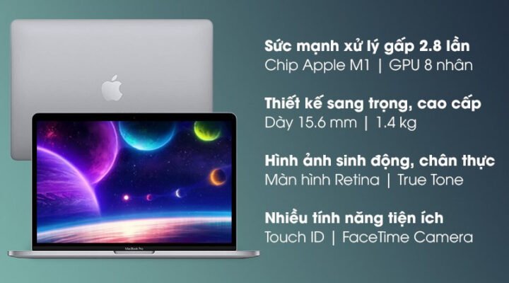 MacBook Pro 2020 có kích thước chuẩn xác, được thiết kế để vừa vặn trong mọi không gian làm việc hay túi xách.