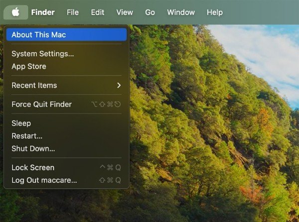 Màn hình "About This Mac", hiển thị thông tin hệ điều hành để kiểm tra tương thích khi cài bộ gõ tiếng Việt MacBook.
