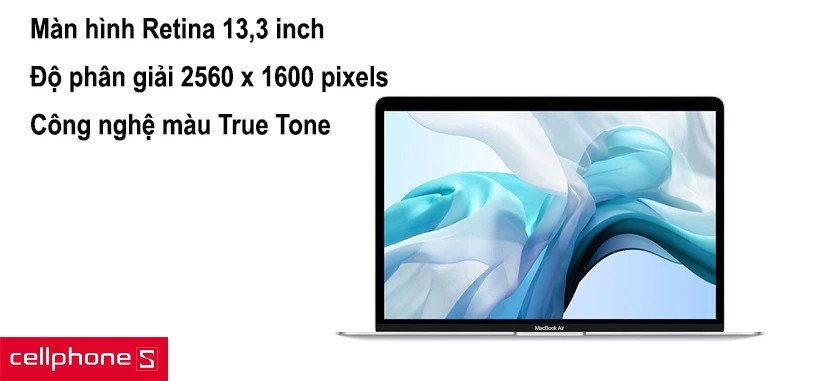 Màn hình Retina 13.3 inch siêu sắc nét của Macbook Air 2019