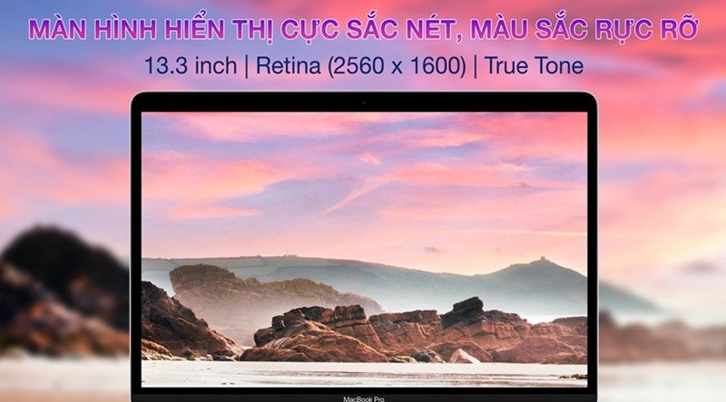 Màn hình Retina sống động trên MacBook Pro M2