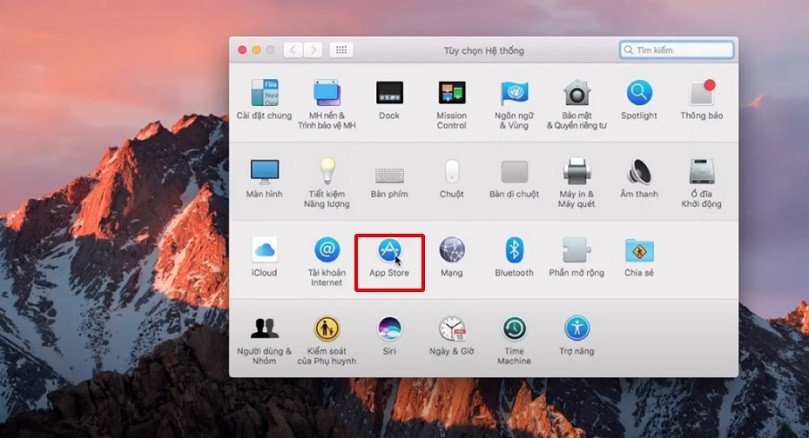 Mở App Store để cập nhật macOS và ứng dụng, giải quyết lỗi gõ tiếng Việt trên Google Docs