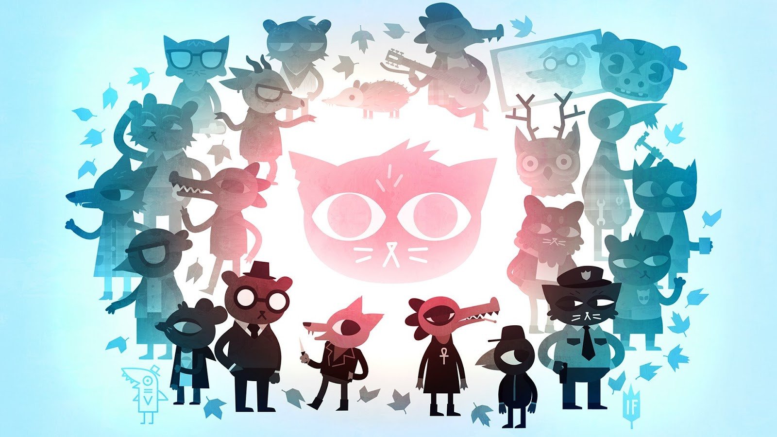 Nhân vật động vật dễ thương từ Night In the Woods, gợi ý về thế giới động vật trong game.