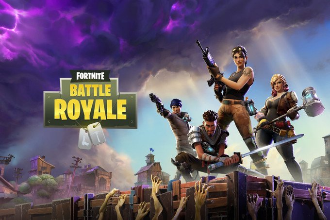 Nhân vật trong Fortnite Battle Royale đang chiến đấu và xây dựng, minh họa lối chơi sinh tồn kết hợp xây dựng.