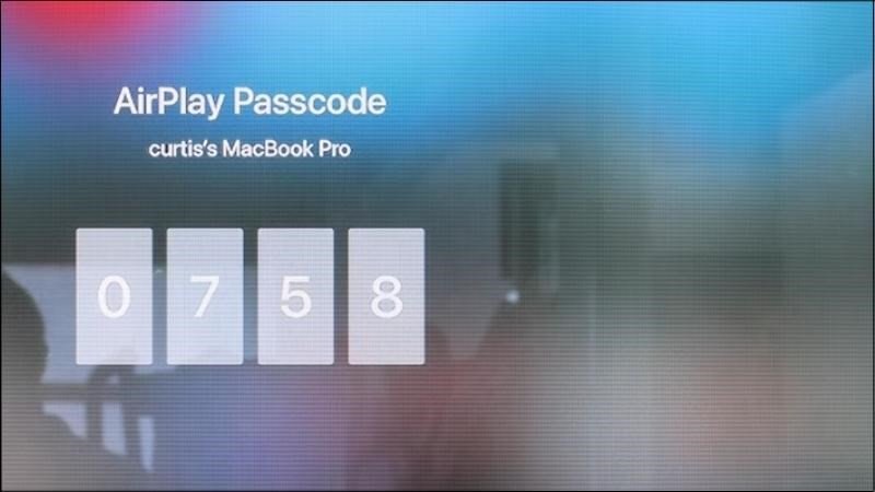 Nhập mật khẩu để hoàn tất kết nối AirPlay từ MacBook đến tivi