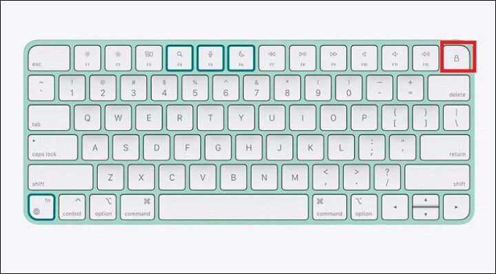 Phím Eject trên bàn phím MacBook để mở ổ đĩa