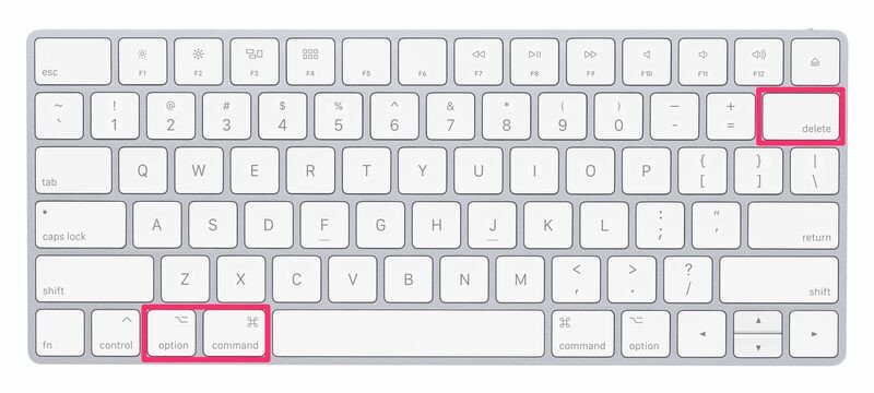 Phím tắt xoá thư mục không qua thùng rác trên máy Mac
