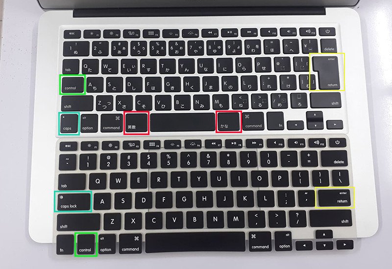 Sự khác biệt rõ rệt giữa bàn phím MacBook Nhật và quốc tế