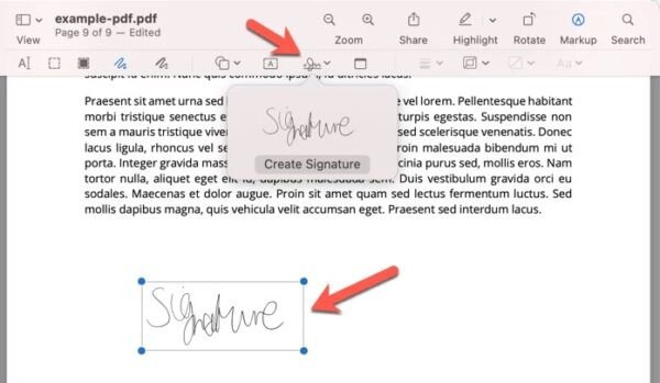 Tạo và chèn chữ ký điện tử vào tài liệu PDF trên MacBook một cách dễ dàng
