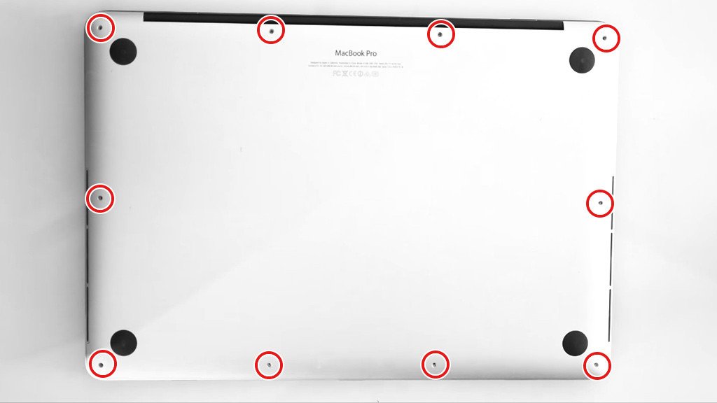 Tháo nắp đáy MacBook Pro A1398