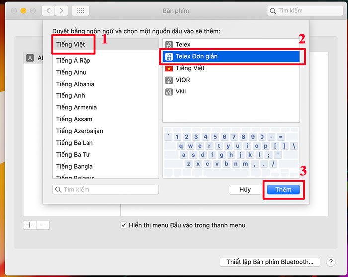 Thêm bộ gõ tiếng Việt Unikey cho Mac