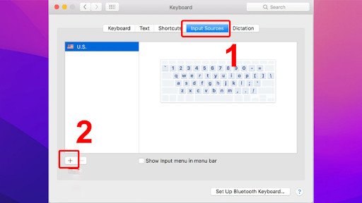Thêm nguồn đầu vào mới để cài gõ tiếng Việt trên MacBook