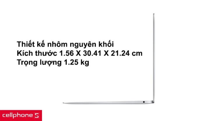 Thiết kế mỏng nhẹ của Macbook Air 2019 13 inch