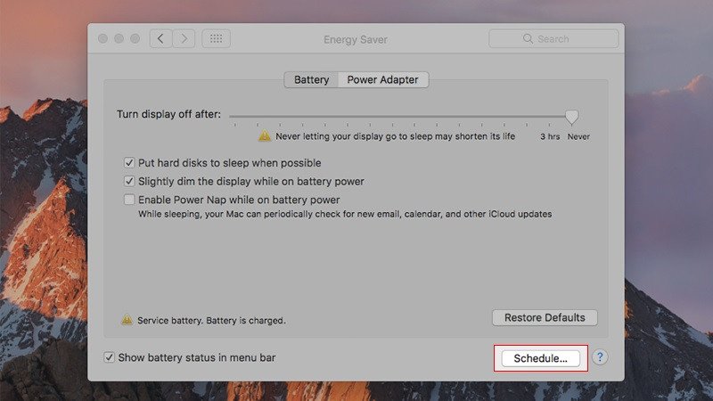 Thiết lập lịch trình tắt màn hình tự động cho MacBook M1