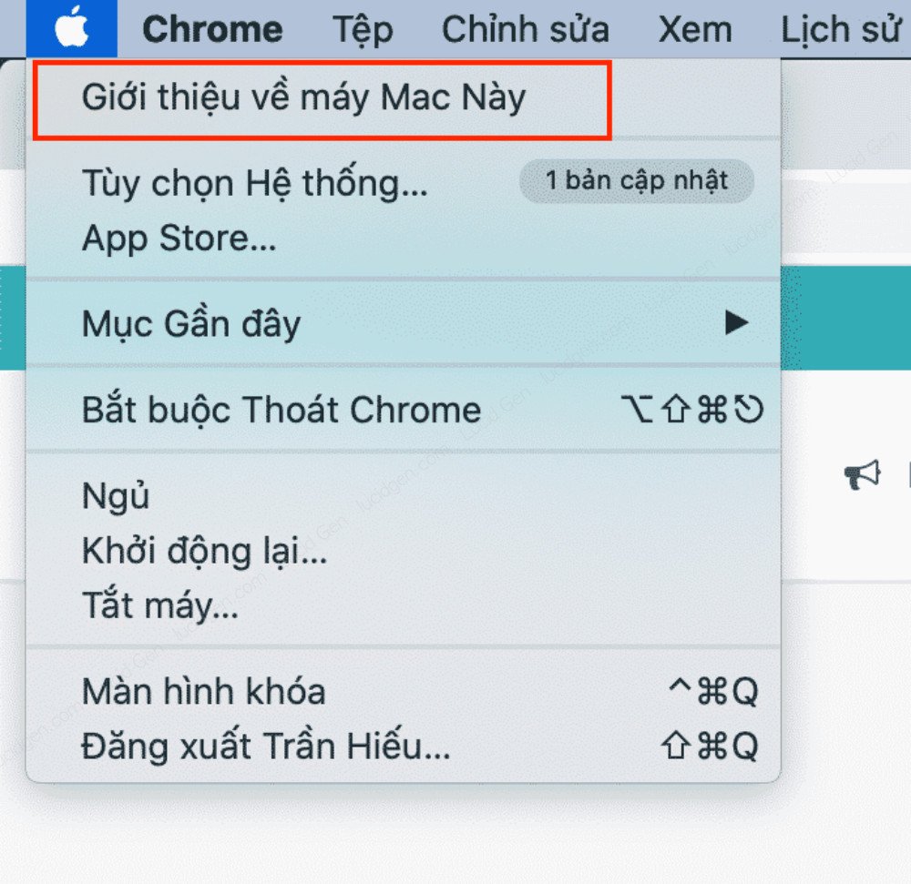 Tìm số Serial của MacBook bằng cách truy cập 'Giới thiệu về máy Mac này'