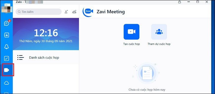 Tính năng tạo cuộc họp trực tuyến dễ dàng trên ứng dụng Zalo cho MacBook