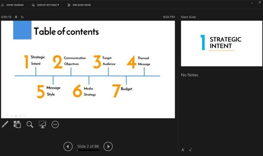 Trải nghiệm Presenter View với màn hình ngoài và màn hình chính