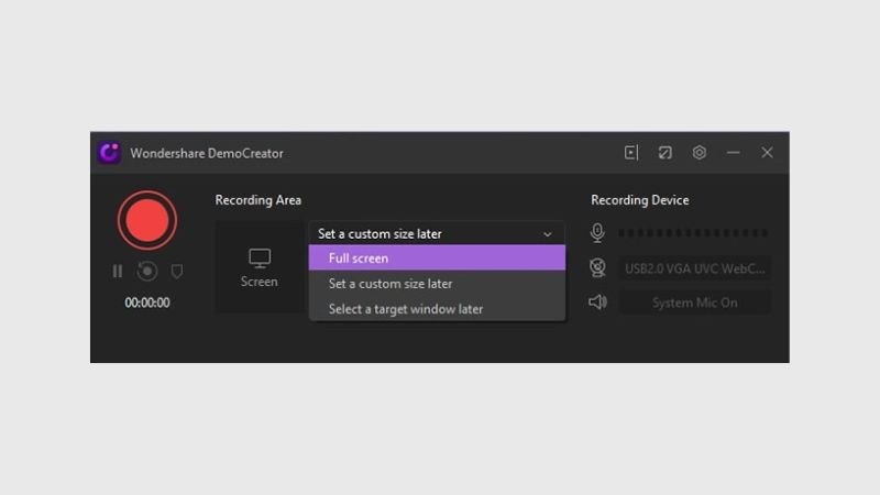 Tùy chỉnh các cài đặt quay màn hình và âm thanh trong DemoCreator