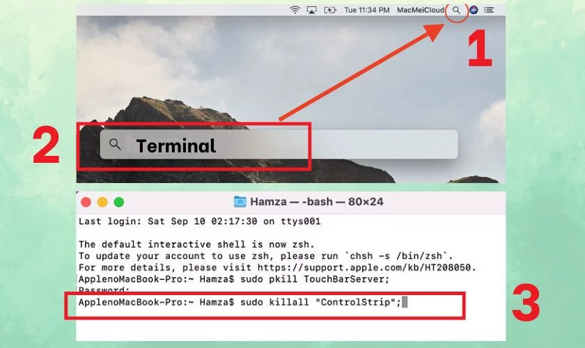 Xóa cache của Touch Bar để giải quyết vấn đề hiển thị trên MacBook