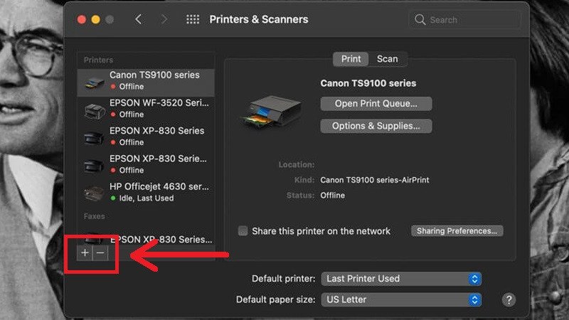 Xóa và thêm lại máy in trên Macbook